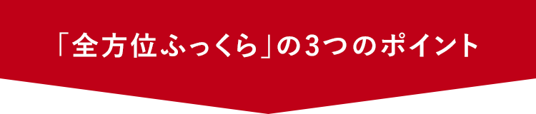 「全方位ふっくら」の3つのポイント