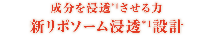 成分を浸透させる力 新リポソーム浸透*1設計