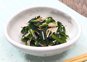 ほうれん草とえびの和え物