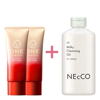 ONE プレシャス リンクルホワイト BBクリーム（25g）2本+ネッコ　クレンジングミルクオイル（80mL）