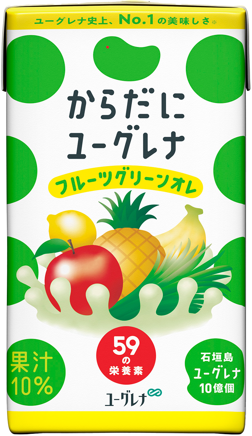 石垣島ユーグレナをぎゅっと濃縮 毎日飲みたくなる、自然な甘さのフルーツオレ味