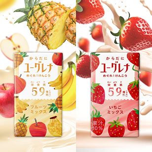 からだにユーグレナ フルーツミックス・いちごミックス ドリンク2種セット