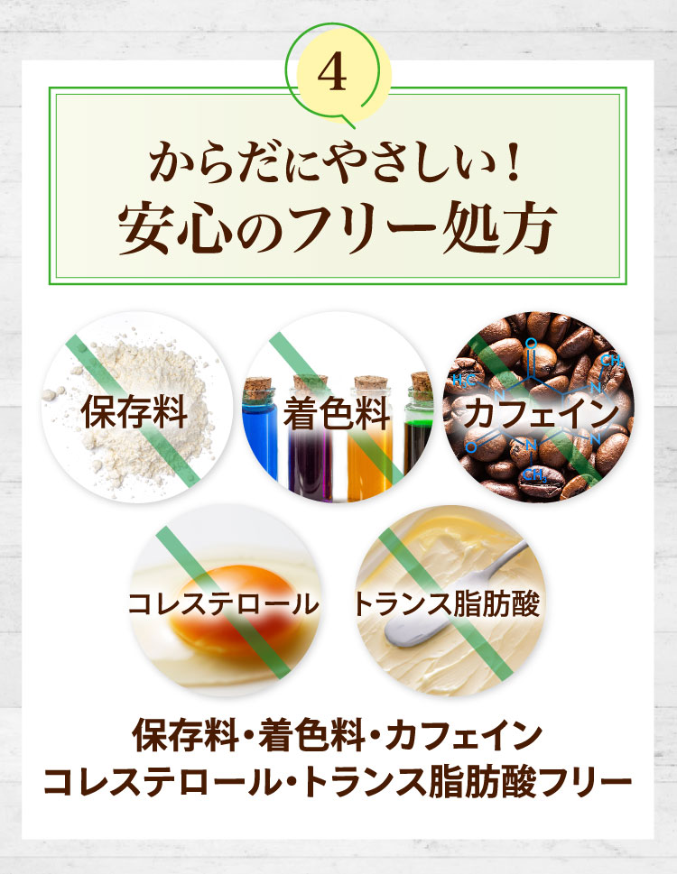 からだにやさしい！安心のフリー処方